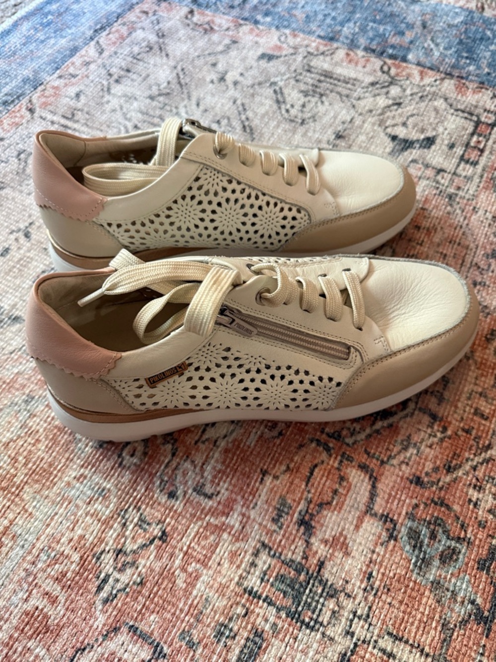 PIKOLINOS Cream and Pink Women's Sneakers - Picture 3 of 16